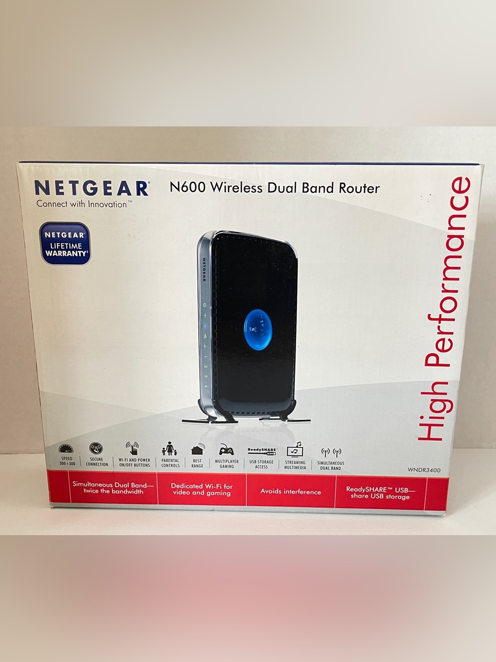 NETGEAR N600 Wireless Dual Band Router (WNDR3400-100NAS)